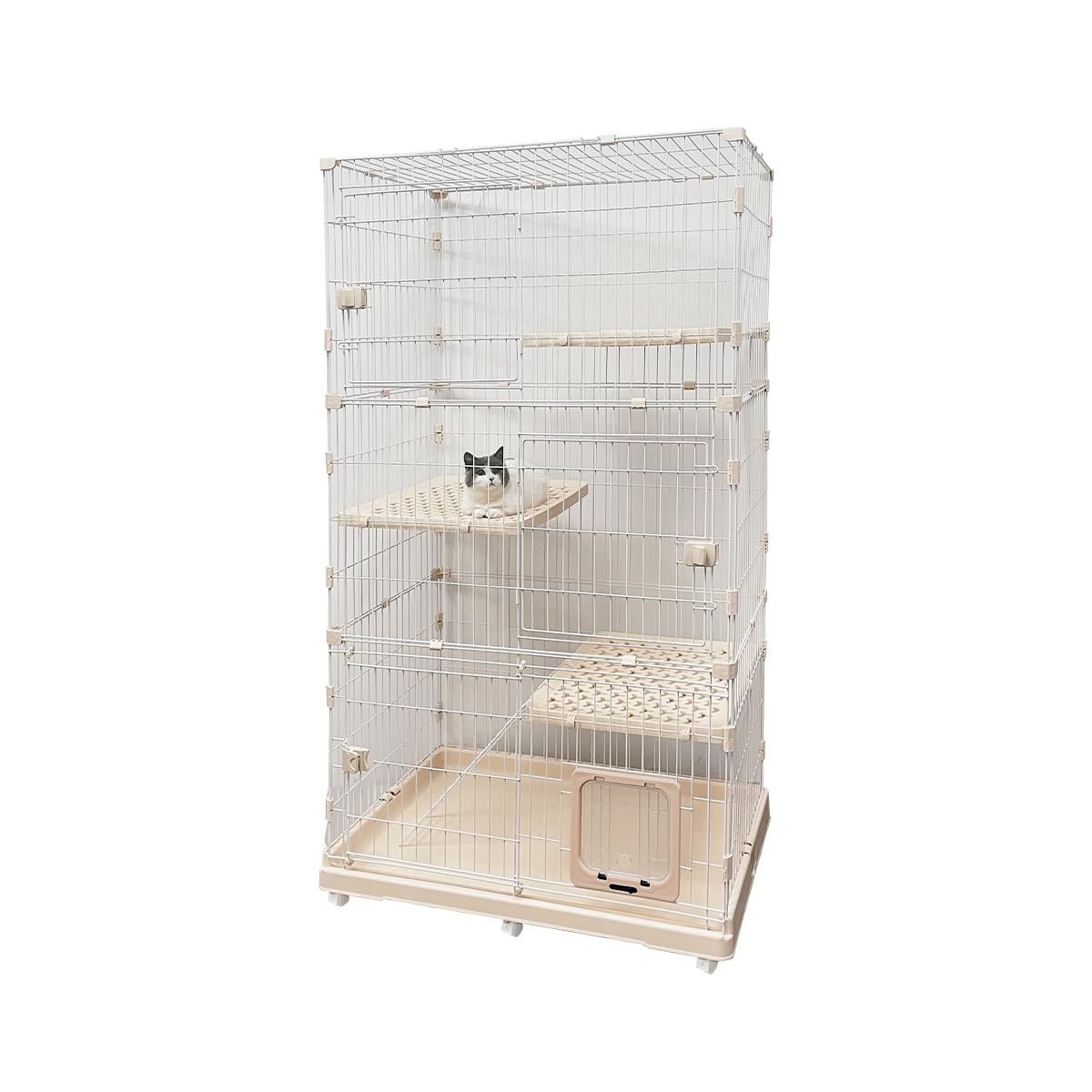 【美品】RAKU 猫 ケージ キャスター付 ワイド扉 Amazon.co.jp: RAKU 猫 ケージ キャスター付 ワイド扉 大型猫